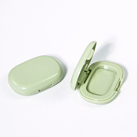 Square Empty Plastic Powder Blush Compact Container
