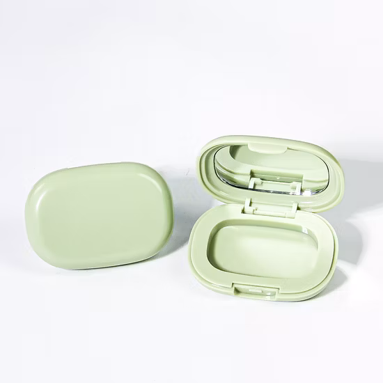 Square Empty Plastic Powder Blush Compact Container