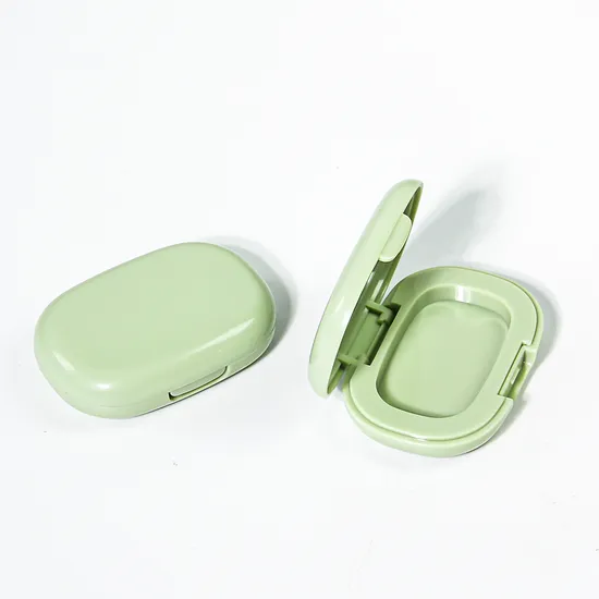 Square Empty Plastic Powder Blush Compact Container